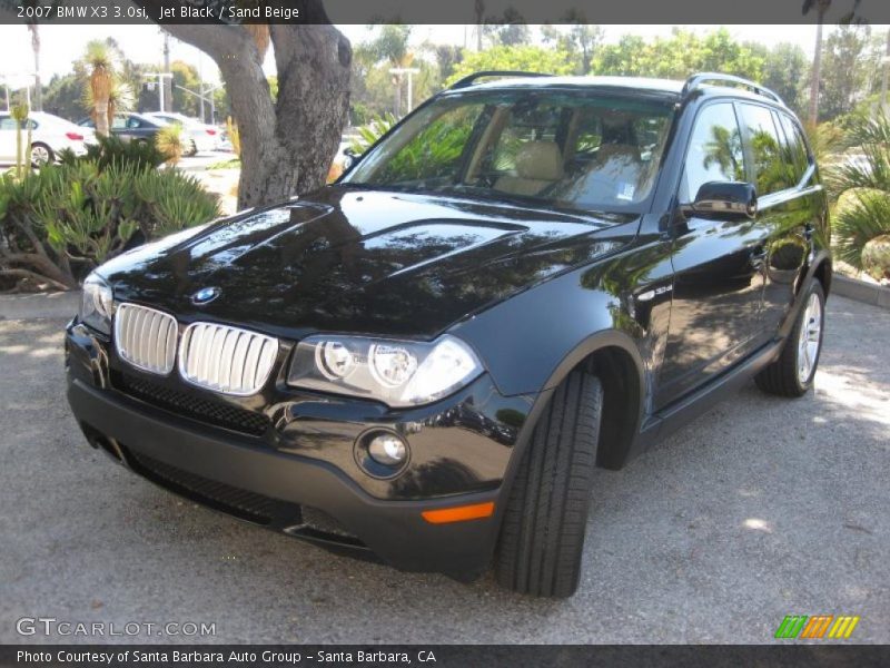 Jet Black / Sand Beige 2007 BMW X3 3.0si