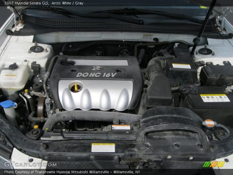 Arctic White / Gray 2007 Hyundai Sonata GLS