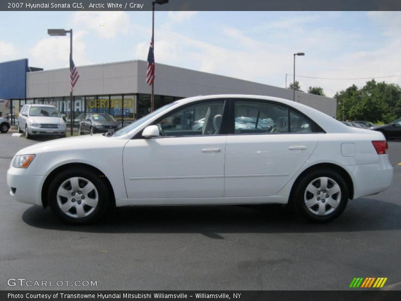 Arctic White / Gray 2007 Hyundai Sonata GLS