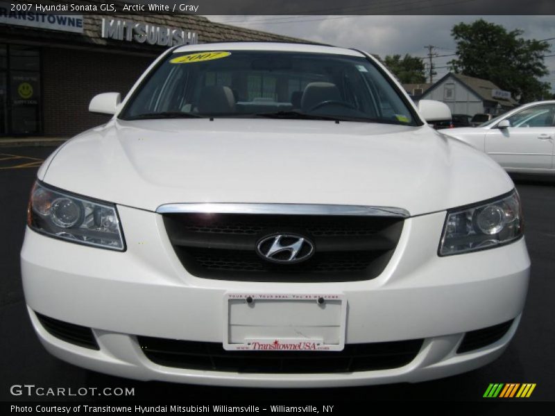 Arctic White / Gray 2007 Hyundai Sonata GLS