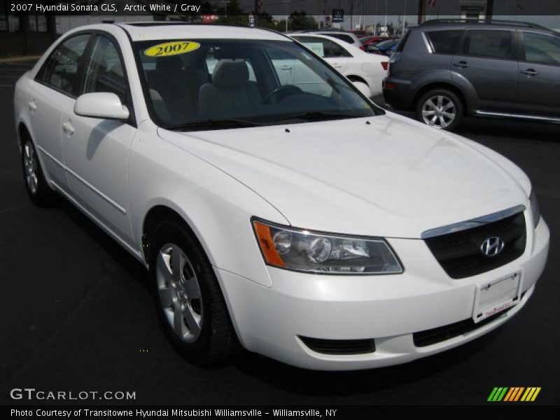 Arctic White / Gray 2007 Hyundai Sonata GLS