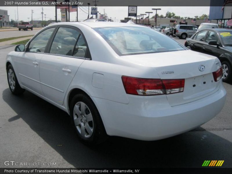 Arctic White / Gray 2007 Hyundai Sonata GLS