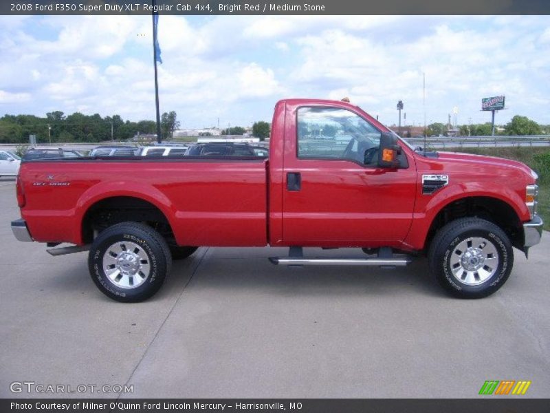 Bright Red / Medium Stone 2008 Ford F350 Super Duty XLT Regular Cab 4x4