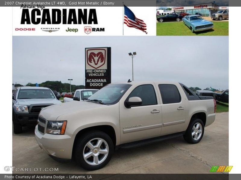 Gold Mist Metallic / Ebony 2007 Chevrolet Avalanche LT 4WD