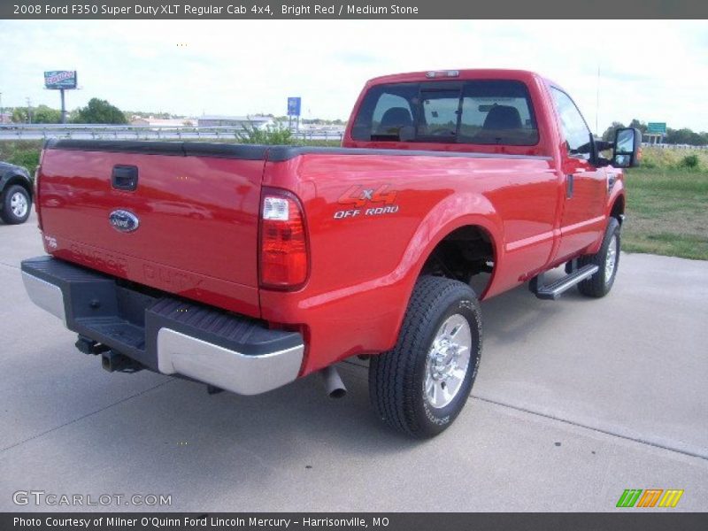 Bright Red / Medium Stone 2008 Ford F350 Super Duty XLT Regular Cab 4x4
