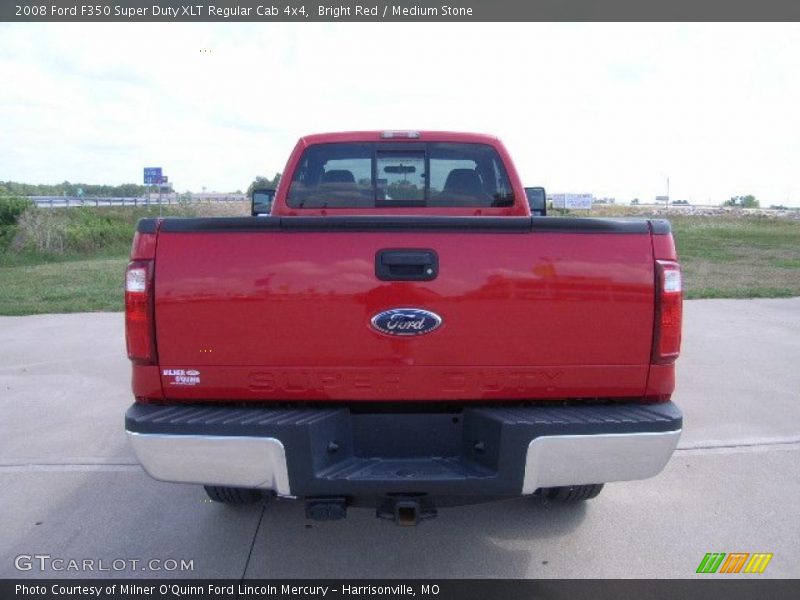 Bright Red / Medium Stone 2008 Ford F350 Super Duty XLT Regular Cab 4x4