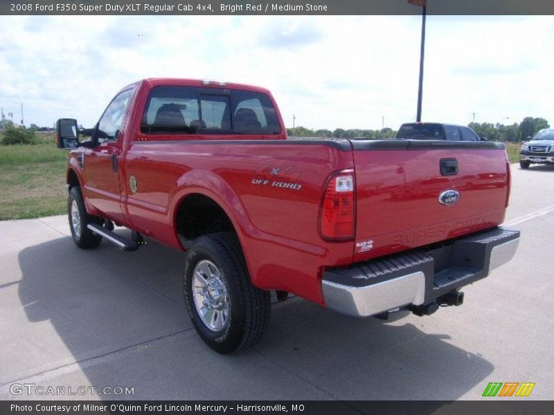 Bright Red / Medium Stone 2008 Ford F350 Super Duty XLT Regular Cab 4x4