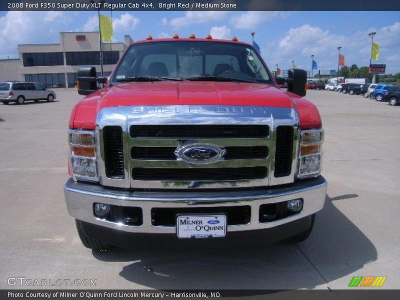 Bright Red / Medium Stone 2008 Ford F350 Super Duty XLT Regular Cab 4x4