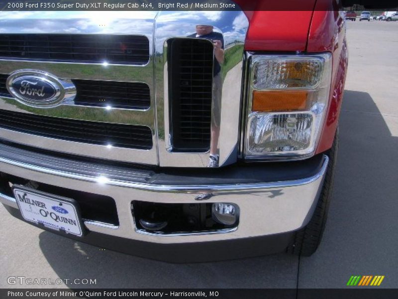 Bright Red / Medium Stone 2008 Ford F350 Super Duty XLT Regular Cab 4x4