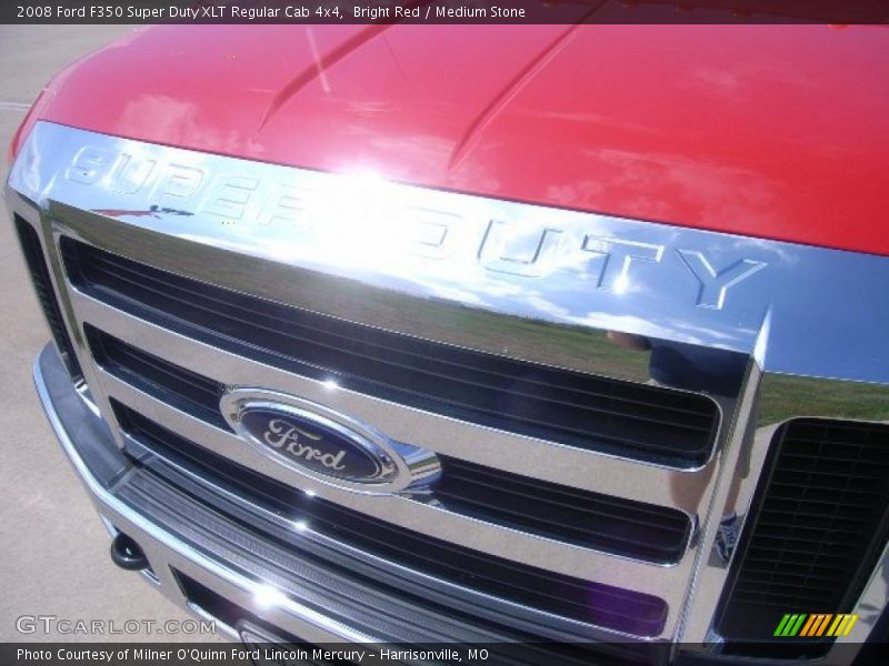 Bright Red / Medium Stone 2008 Ford F350 Super Duty XLT Regular Cab 4x4