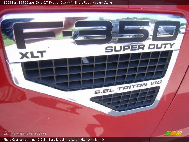 Bright Red / Medium Stone 2008 Ford F350 Super Duty XLT Regular Cab 4x4