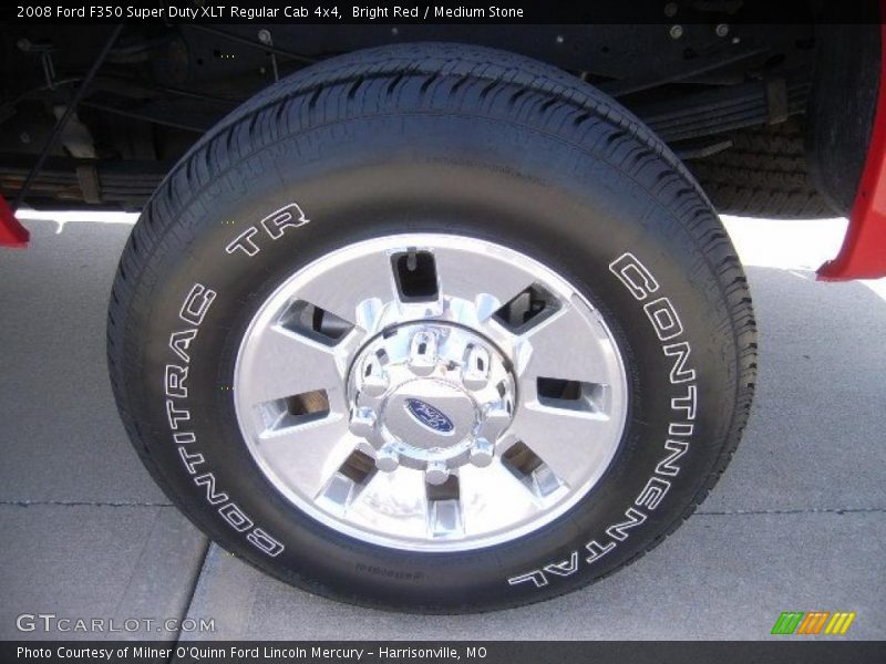 Bright Red / Medium Stone 2008 Ford F350 Super Duty XLT Regular Cab 4x4
