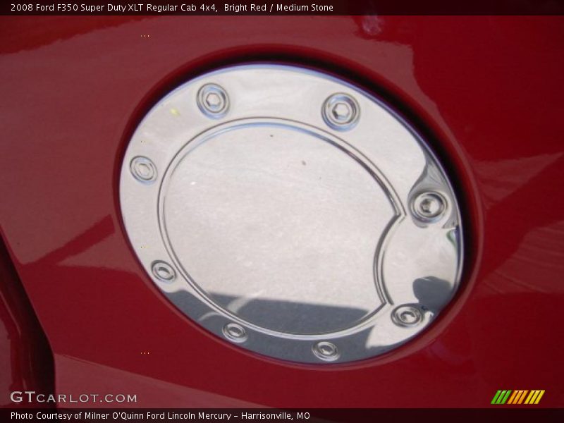 Bright Red / Medium Stone 2008 Ford F350 Super Duty XLT Regular Cab 4x4