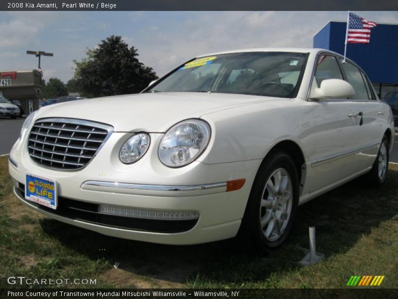 Pearl White / Beige 2008 Kia Amanti