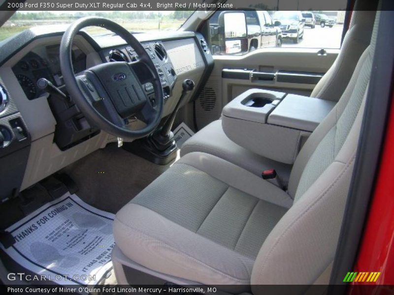 Bright Red / Medium Stone 2008 Ford F350 Super Duty XLT Regular Cab 4x4