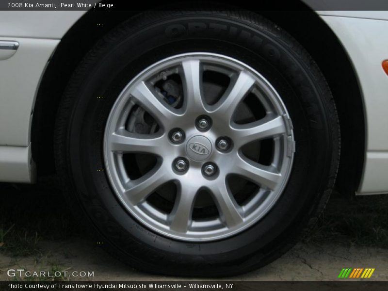Pearl White / Beige 2008 Kia Amanti