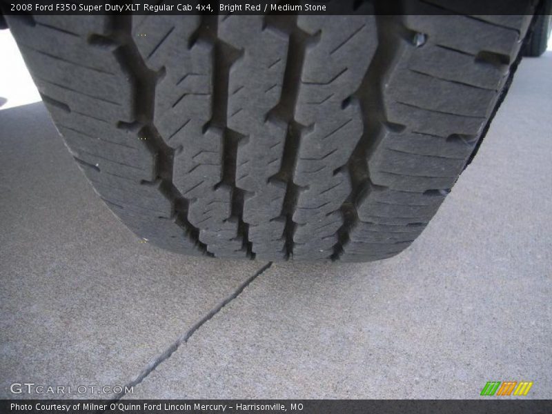 Bright Red / Medium Stone 2008 Ford F350 Super Duty XLT Regular Cab 4x4
