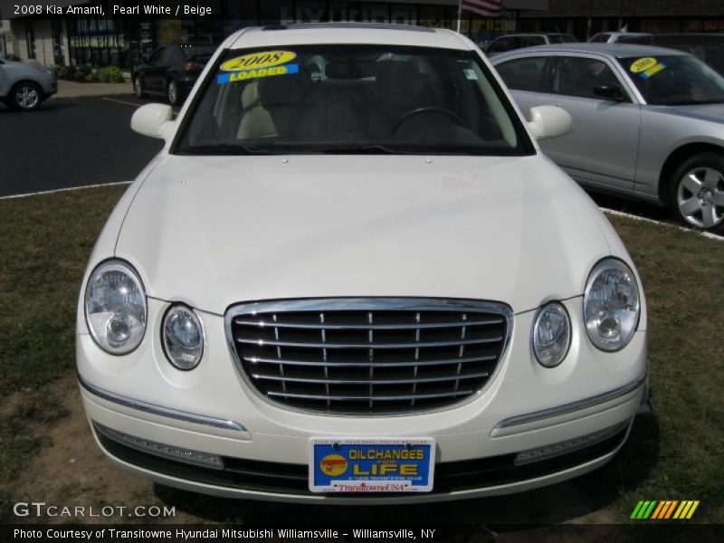 Pearl White / Beige 2008 Kia Amanti