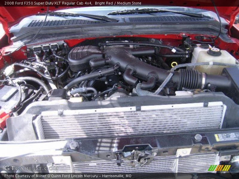 Bright Red / Medium Stone 2008 Ford F350 Super Duty XLT Regular Cab 4x4