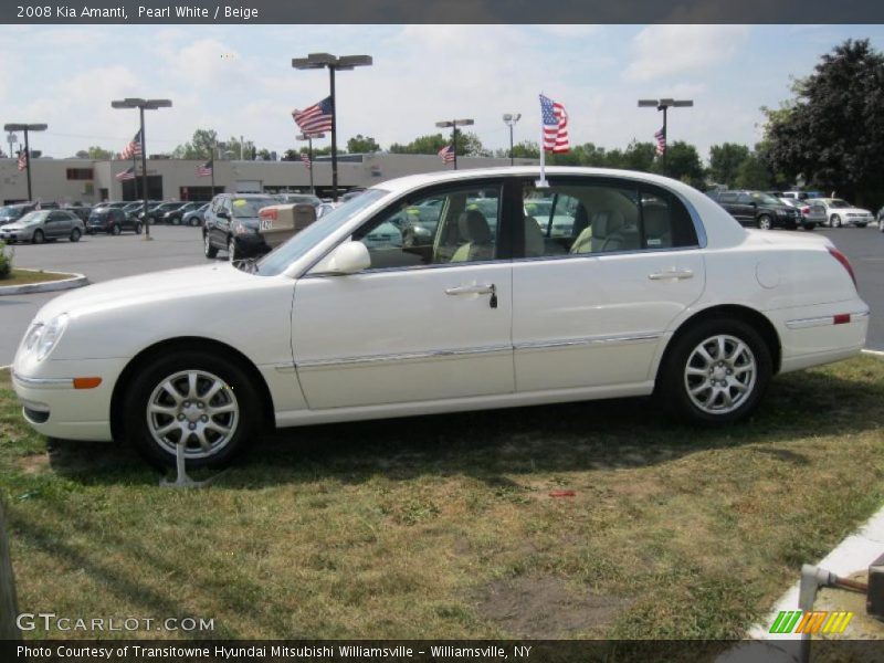 Pearl White / Beige 2008 Kia Amanti