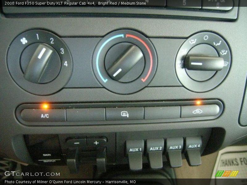 Bright Red / Medium Stone 2008 Ford F350 Super Duty XLT Regular Cab 4x4