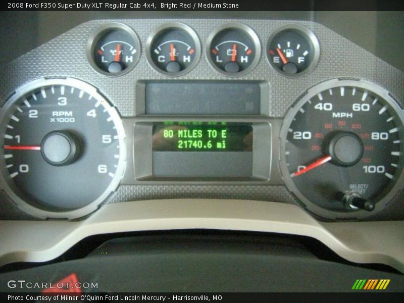 Bright Red / Medium Stone 2008 Ford F350 Super Duty XLT Regular Cab 4x4