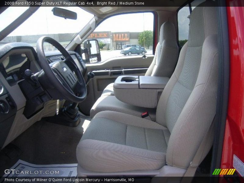 Bright Red / Medium Stone 2008 Ford F350 Super Duty XLT Regular Cab 4x4