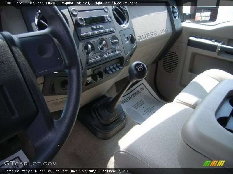 Bright Red / Medium Stone 2008 Ford F350 Super Duty XLT Regular Cab 4x4