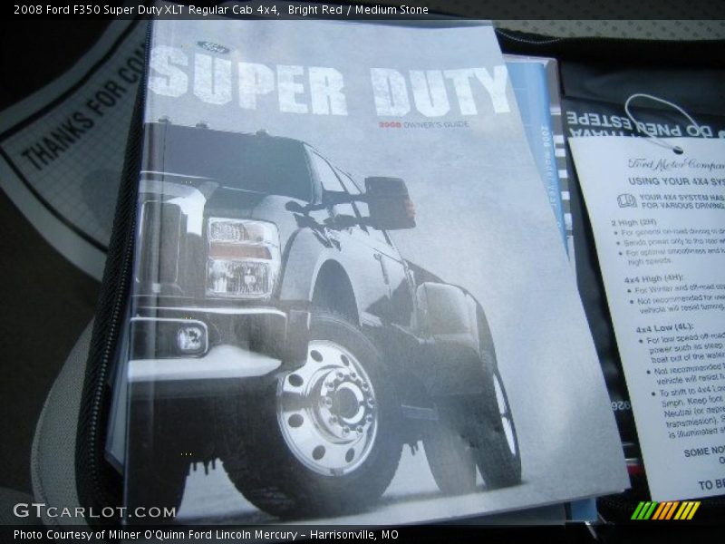Bright Red / Medium Stone 2008 Ford F350 Super Duty XLT Regular Cab 4x4