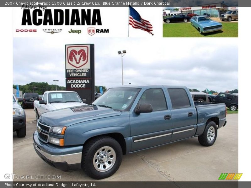 Blue Granite Metallic / Dark Charcoal 2007 Chevrolet Silverado 1500 Classic LS Crew Cab