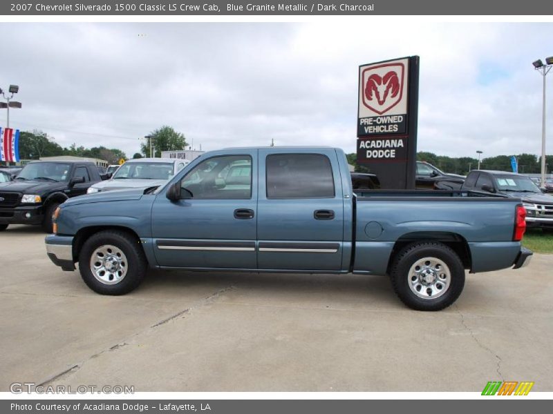 Blue Granite Metallic / Dark Charcoal 2007 Chevrolet Silverado 1500 Classic LS Crew Cab