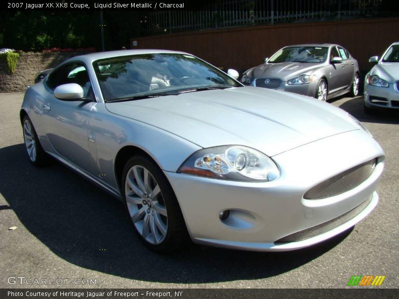Liquid Silver Metallic / Charcoal 2007 Jaguar XK XK8 Coupe