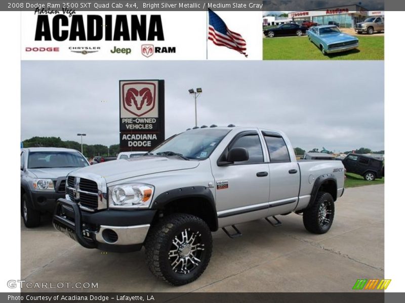 Bright Silver Metallic / Medium Slate Gray 2008 Dodge Ram 2500 SXT Quad Cab 4x4