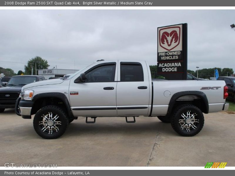 Bright Silver Metallic / Medium Slate Gray 2008 Dodge Ram 2500 SXT Quad Cab 4x4
