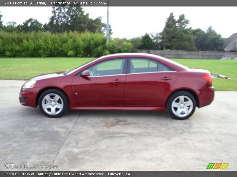Performance Red Metallic / Ebony 2010 Pontiac G6 Sedan