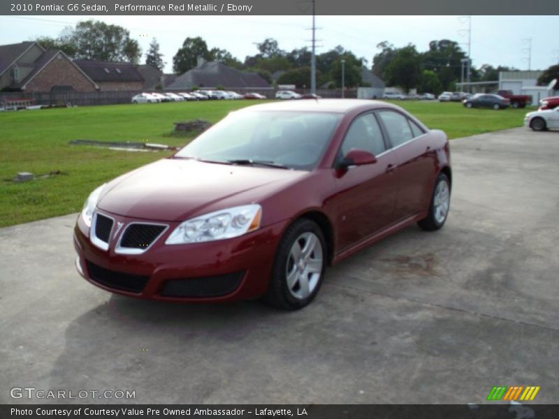 Performance Red Metallic / Ebony 2010 Pontiac G6 Sedan