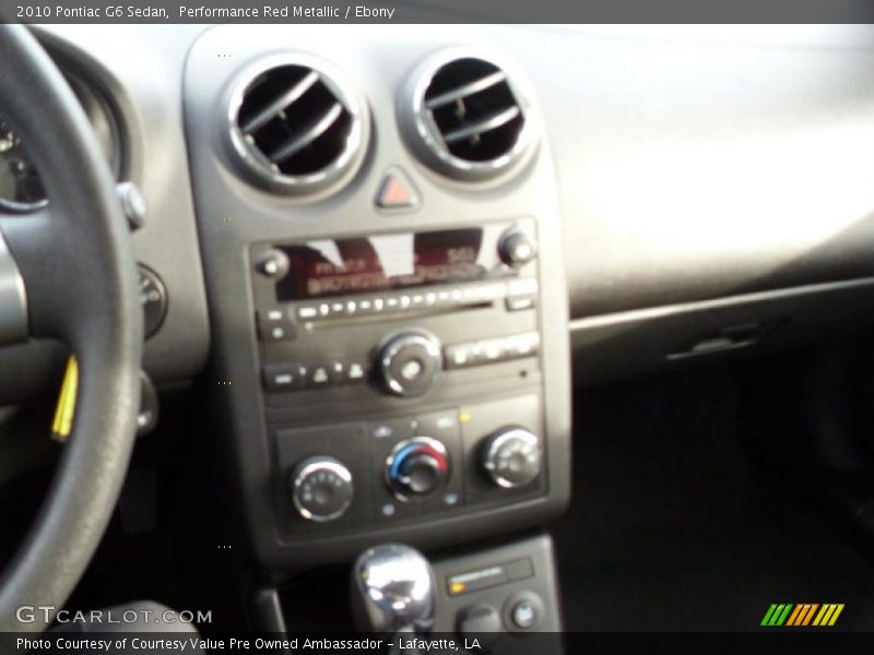 Performance Red Metallic / Ebony 2010 Pontiac G6 Sedan