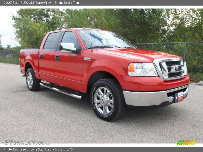 Bright Red / Tan 2007 Ford F150 XLT SuperCrew