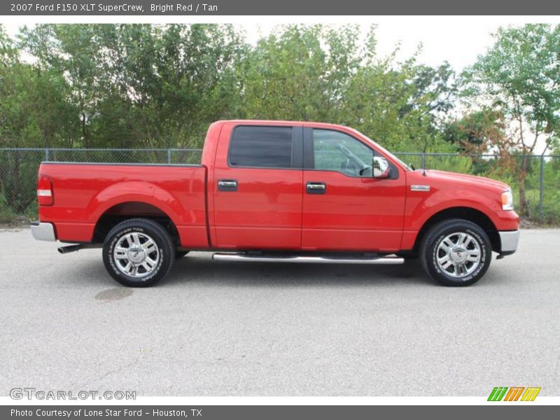 Bright Red / Tan 2007 Ford F150 XLT SuperCrew