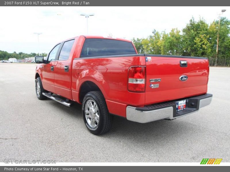 Bright Red / Tan 2007 Ford F150 XLT SuperCrew