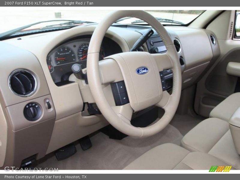 Bright Red / Tan 2007 Ford F150 XLT SuperCrew