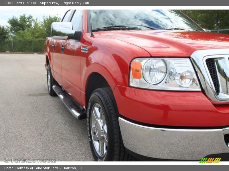 Bright Red / Tan 2007 Ford F150 XLT SuperCrew