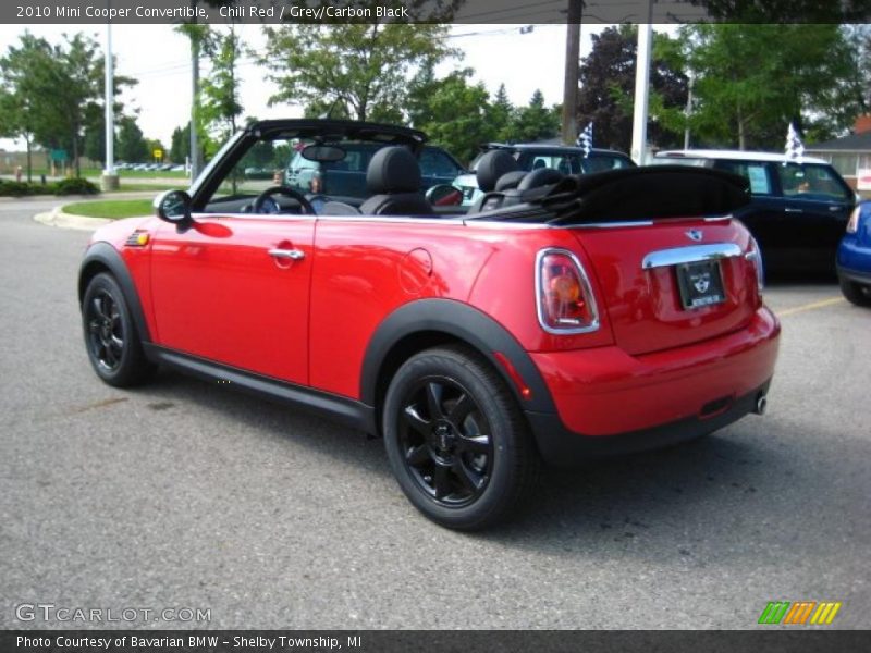 Chili Red / Grey/Carbon Black 2010 Mini Cooper Convertible