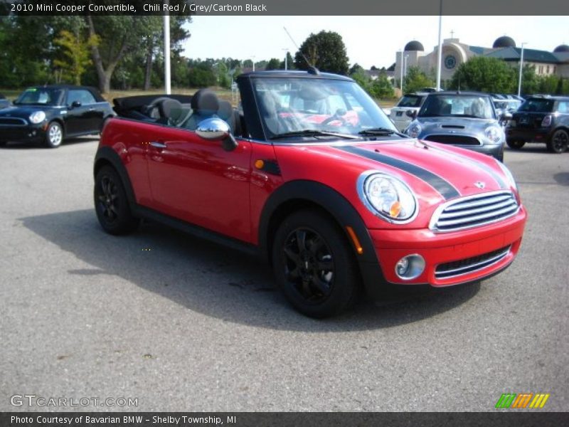 Chili Red / Grey/Carbon Black 2010 Mini Cooper Convertible