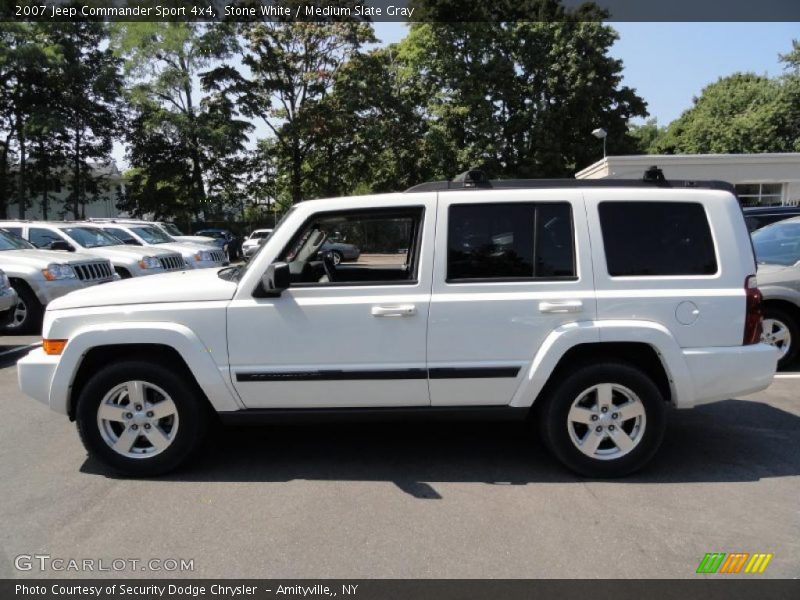 Stone White / Medium Slate Gray 2007 Jeep Commander Sport 4x4