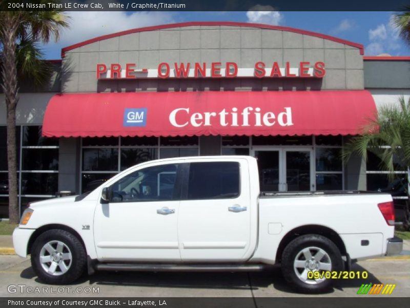 White / Graphite/Titanium 2004 Nissan Titan LE Crew Cab