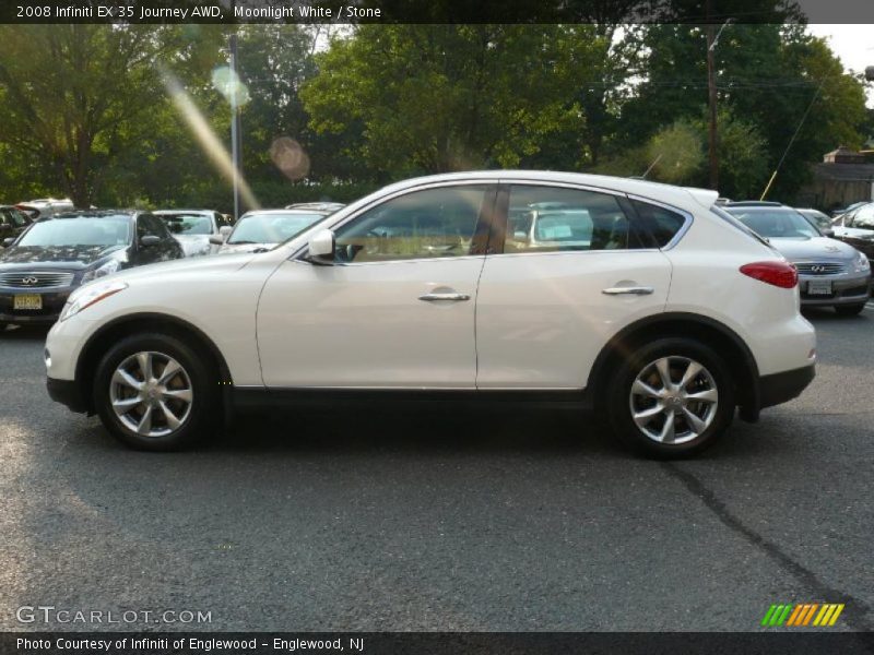 Moonlight White / Stone 2008 Infiniti EX 35 Journey AWD
