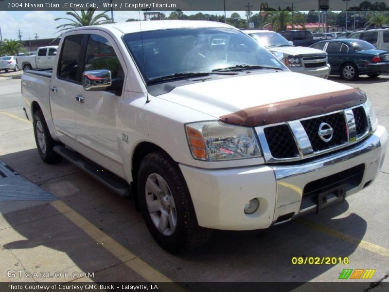 White / Graphite/Titanium 2004 Nissan Titan LE Crew Cab