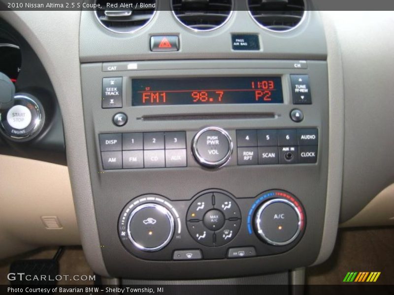 Red Alert / Blond 2010 Nissan Altima 2.5 S Coupe