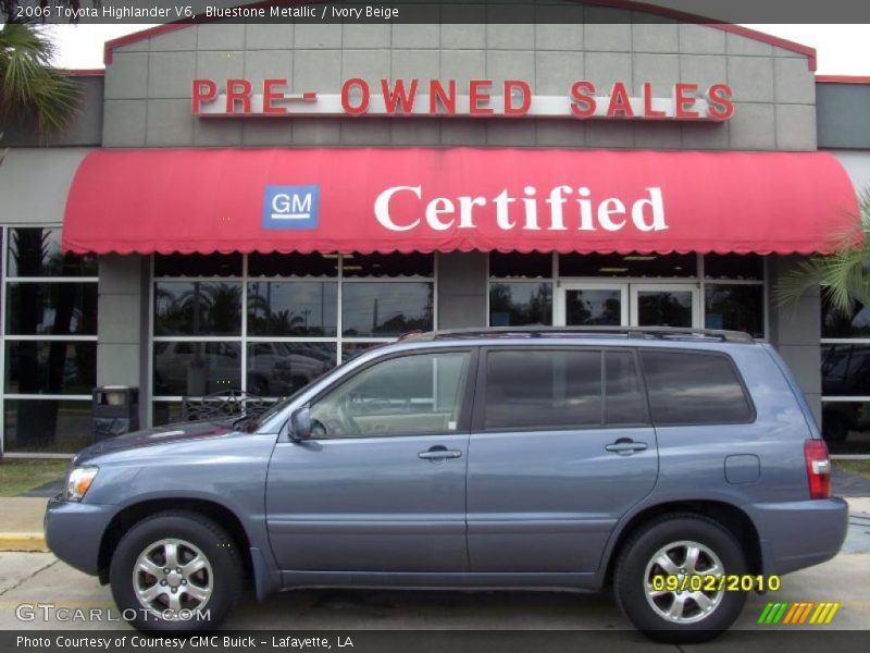 Bluestone Metallic / Ivory Beige 2006 Toyota Highlander V6